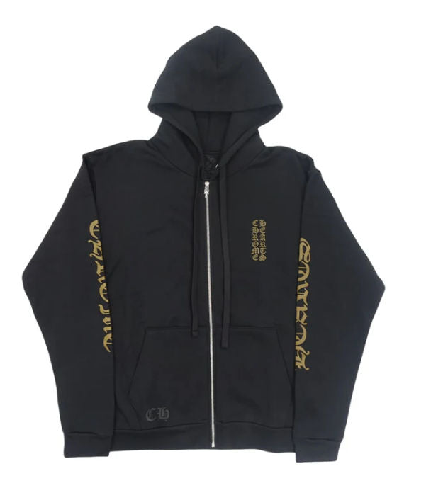Chrome Hearts Vertical Logo Zip Up Olive