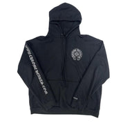 Chrome Hearts Online Silver Glitter Pullover Hoodie Black - Pre-Owned Size XL
