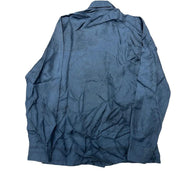 Hermes Allover Logo Blue Silk Shirt - Pre-Owned Size M
