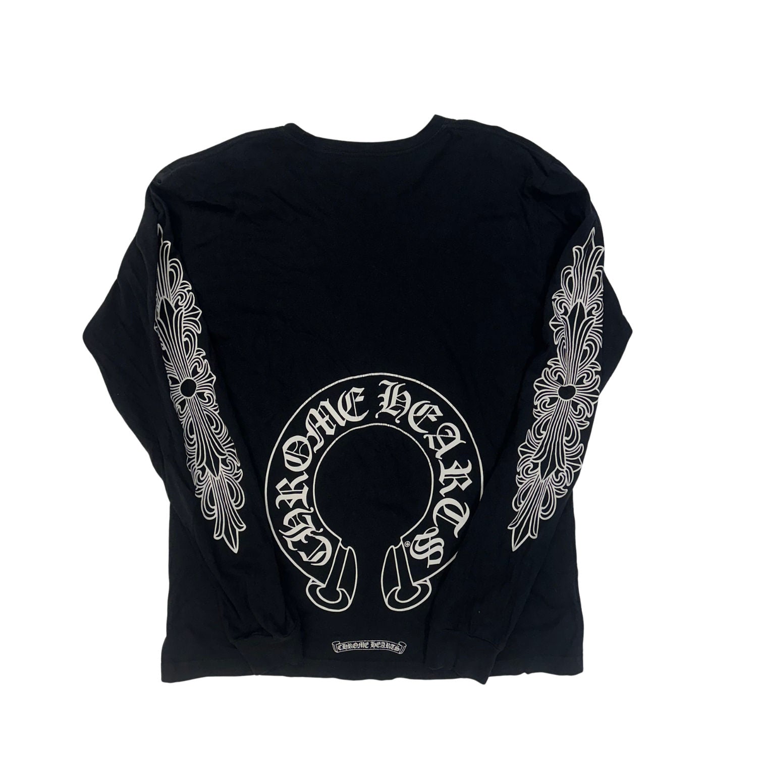 Chrome Hearts Floral Horseshoe L/S T-Shirt Black - Pre-Owned Size L