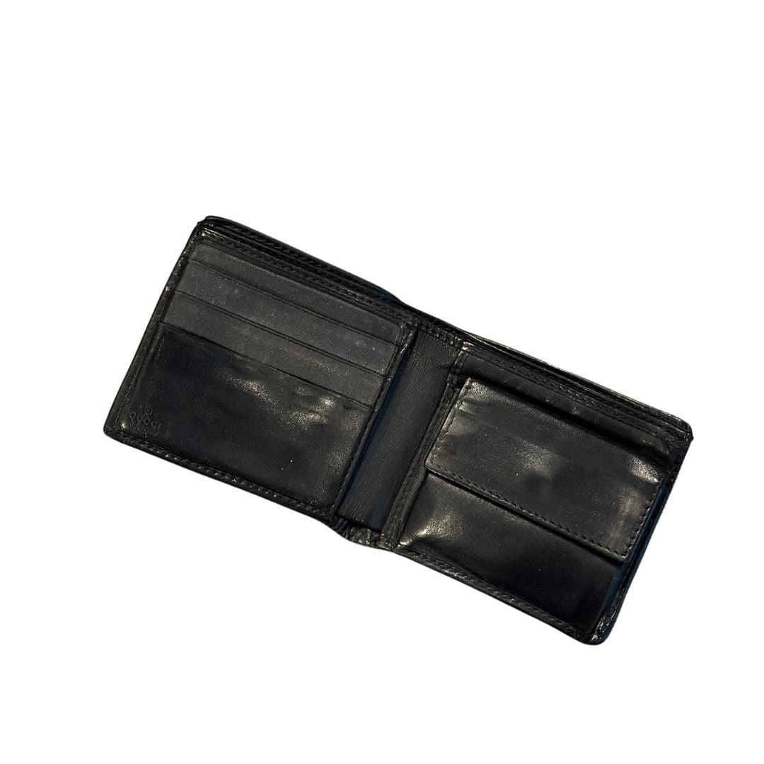 Gucci Black Bi-fold Wallet (Preowned) - Pre-Owned