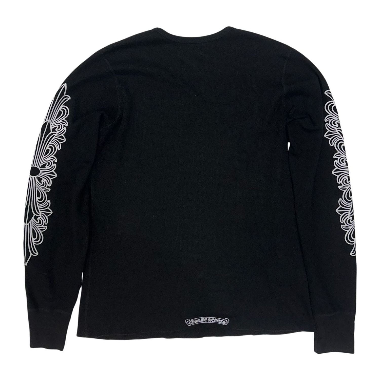 Chrome Hearts Floral Logo Thermal L/S T-Shirt Black - Lightly Pre-Owned Size L