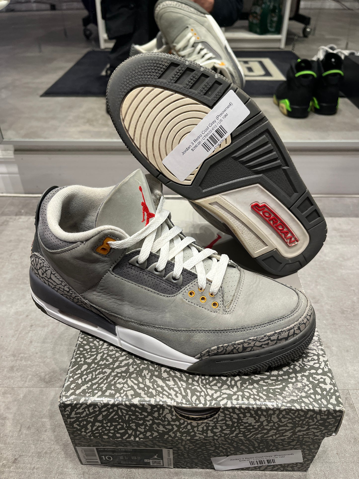 Jordan 3 Retro Cool Grey (Preowned Size 10)