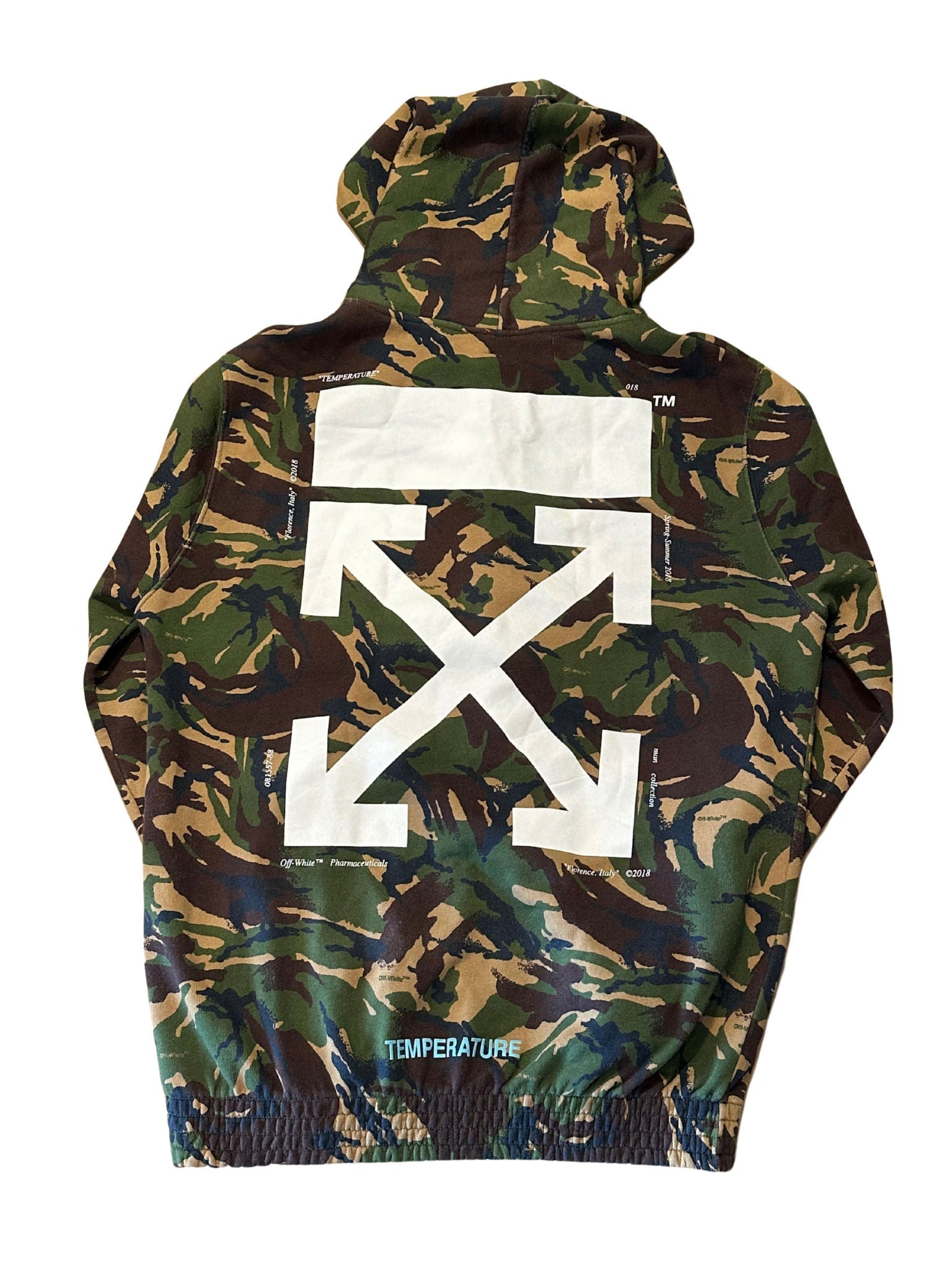 Off-White Camo Arrows Logo Hoodie (Preowned size L) - Pre-Owned