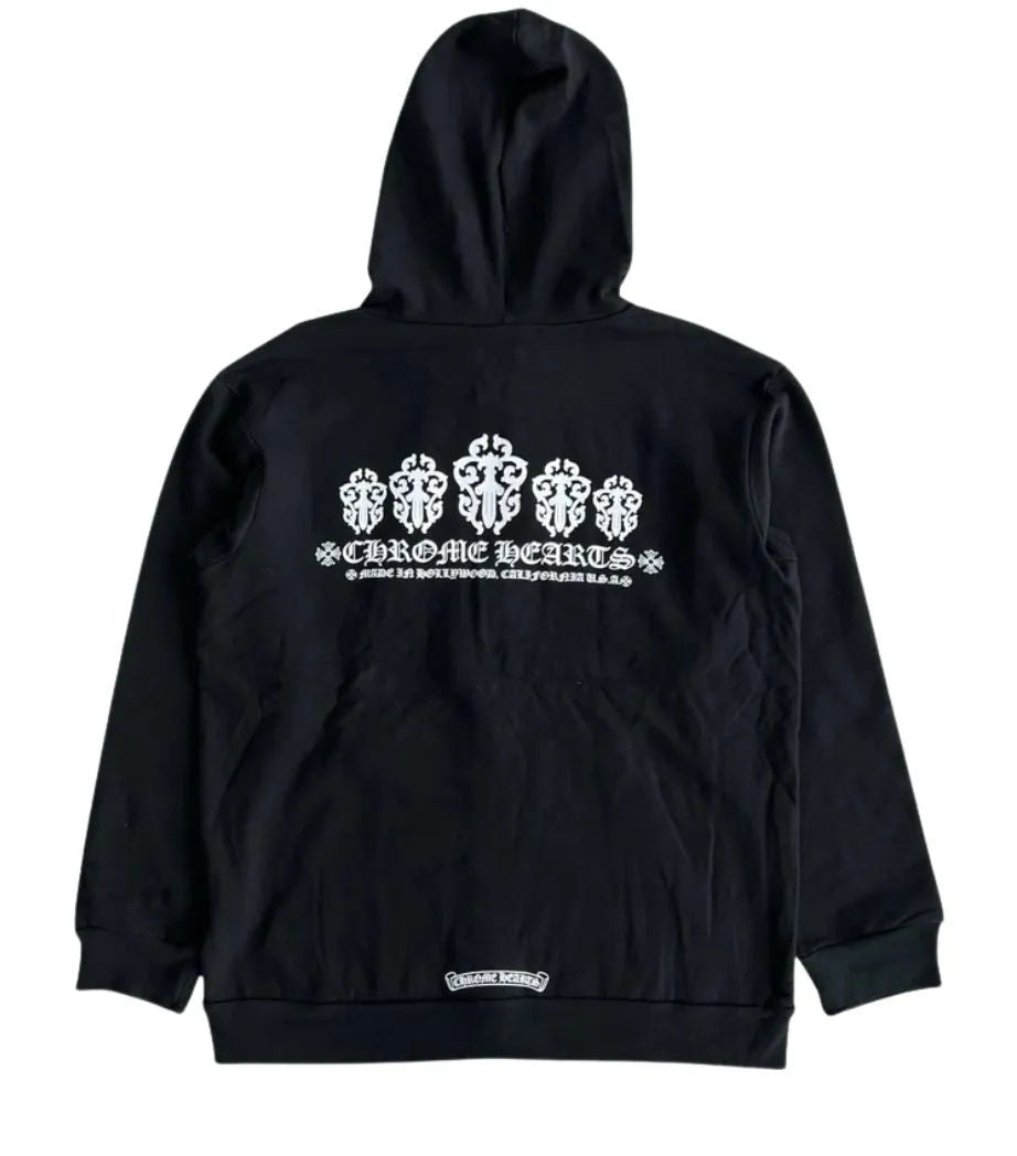 Chrome Hearts Hollywood Dagger Zip-Up Hoodie Black