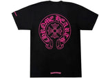 Chrome Hearts Pink Horseshoe Pocket Sleeve Tee Black