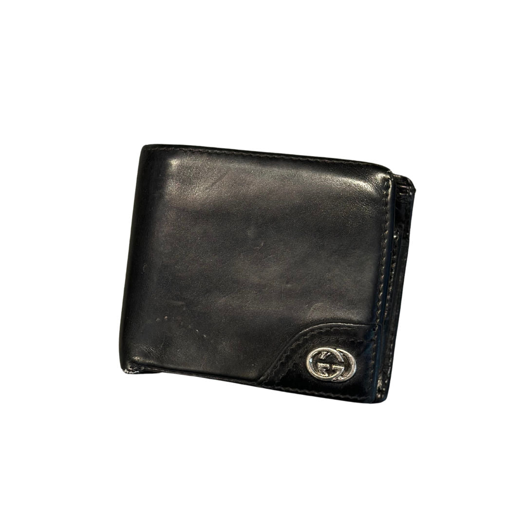 Gucci Black Bi-fold Wallet (Preowned) - Pre-Owned