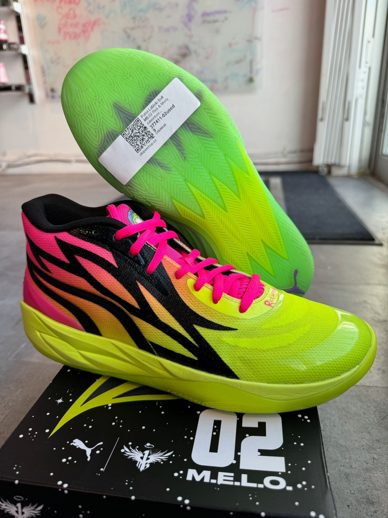 Puma LaMelo Ball MB.02 Rick & Morty Adventures - Pre-Owned Size 9