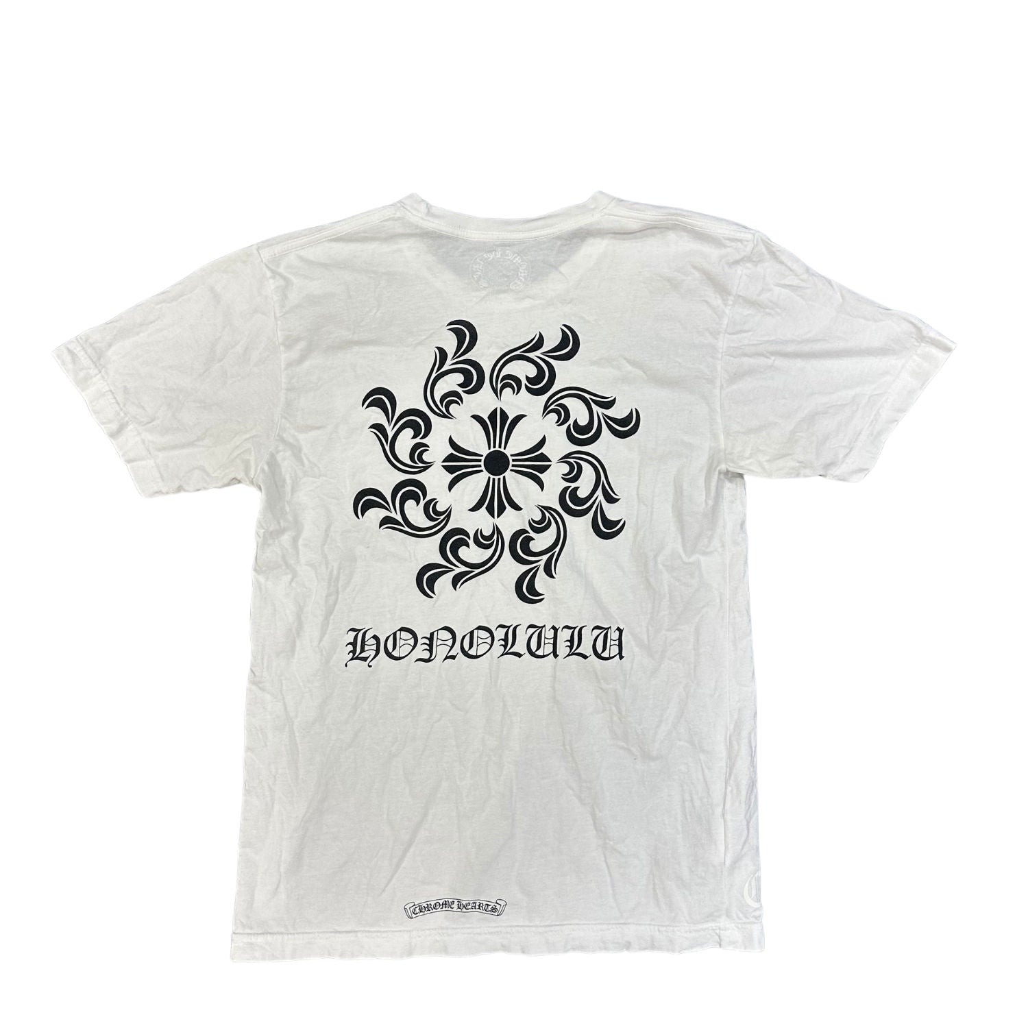 Chrome Hearts Honolulu Spiral Exclusive Horseshoe T-Shirt White - Lightly Pre-Owned Size M