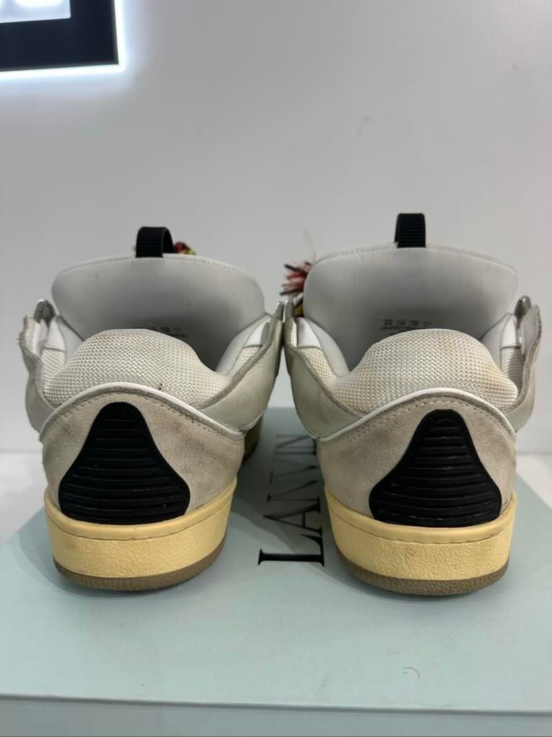 Lanvin Leather Curb White Ivory - Pre-Owned Size 11