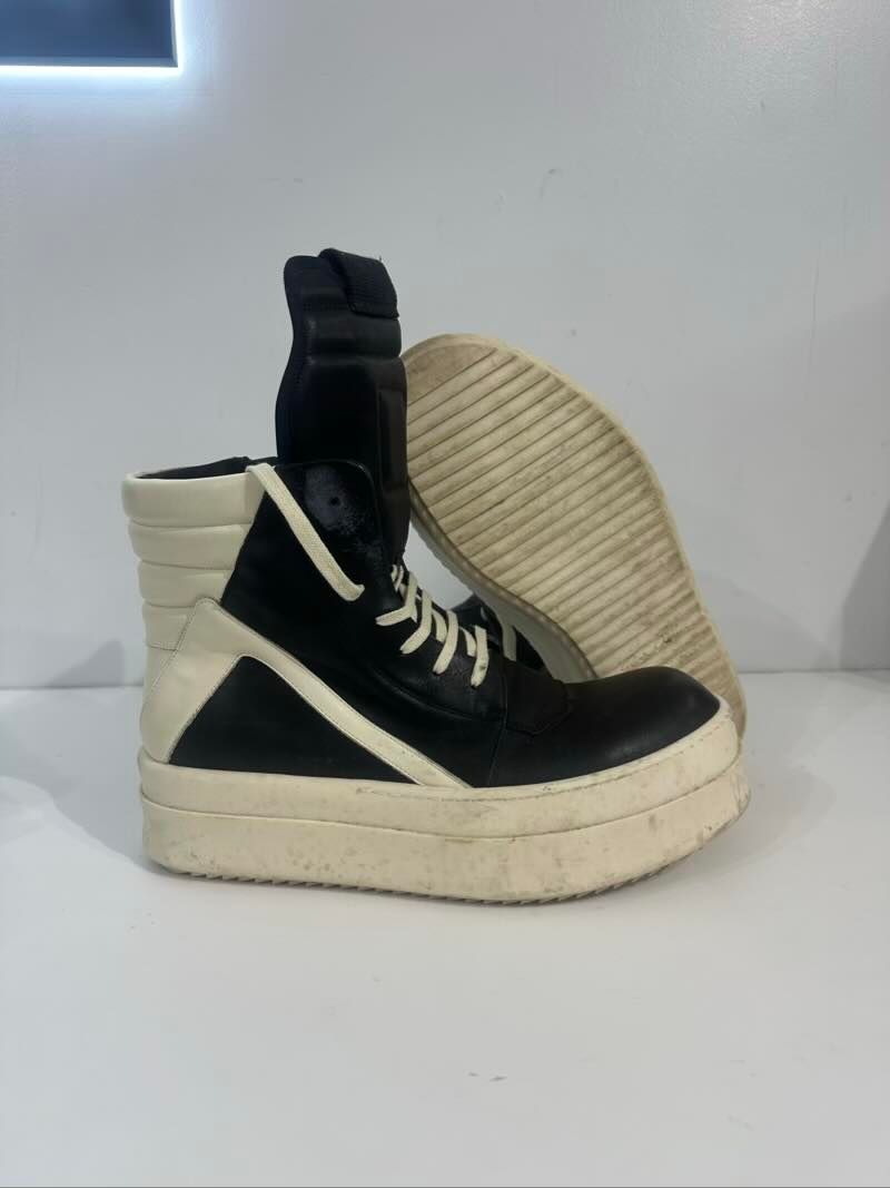 Rick Owens Mega Bumper Geobasket Black Milk - Pre-Owned Size 13 (No Original Box)