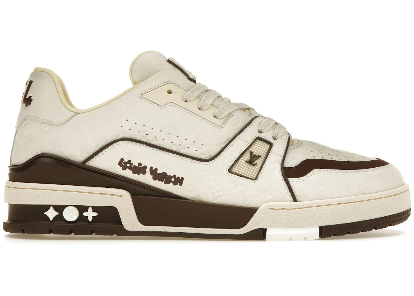 Louis Vuitton by Tyler, the Creator LV Trainer White Mocha - Pre-Owned Size 11 (No original box)
