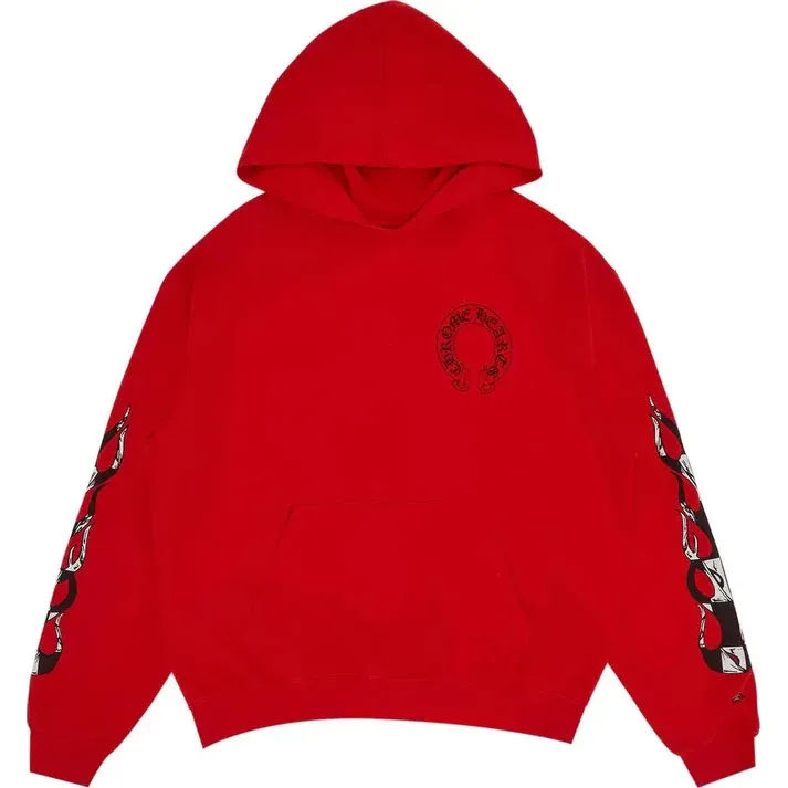 Chrome Hearts Matty Boy Chomper Flag Pullover Hoodie Red