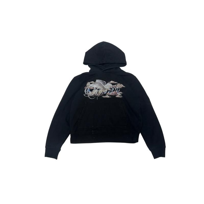 AMIRI Pegasus Script Hoodie Black - Pre-Owned Size M