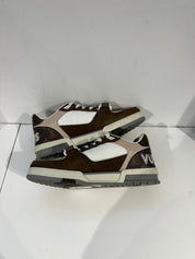 Louis Vuitton LV Trainer Moka Brown Monogram Flower - Pre-Owned Size 11 (No original box)