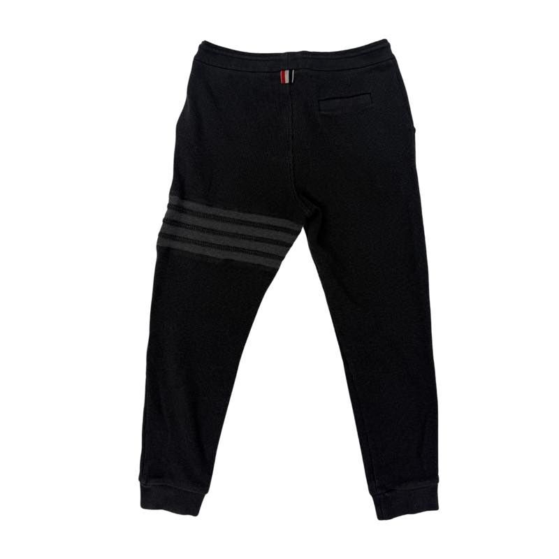 Thom Browne Charcoal Compact Waffle 4-Bar Sweatpants - Lightly Pre-Owned Size S