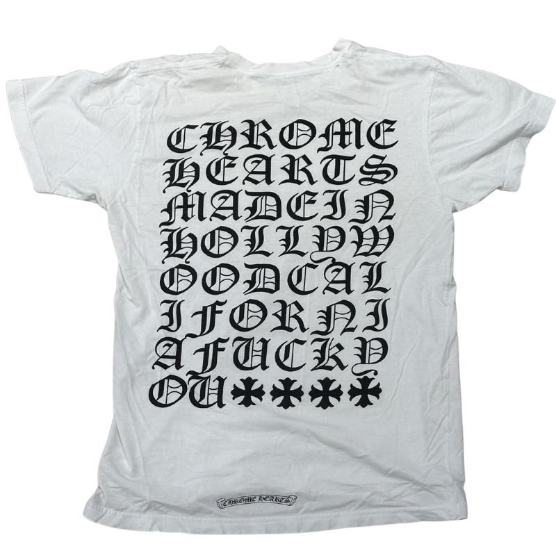 Vintage Chrome Hearts Eye Chart T-Shirt White - Pre-Owned Size M