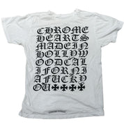 Vintage Chrome Hearts Eye Chart T-Shirt White - Pre-Owned Size M