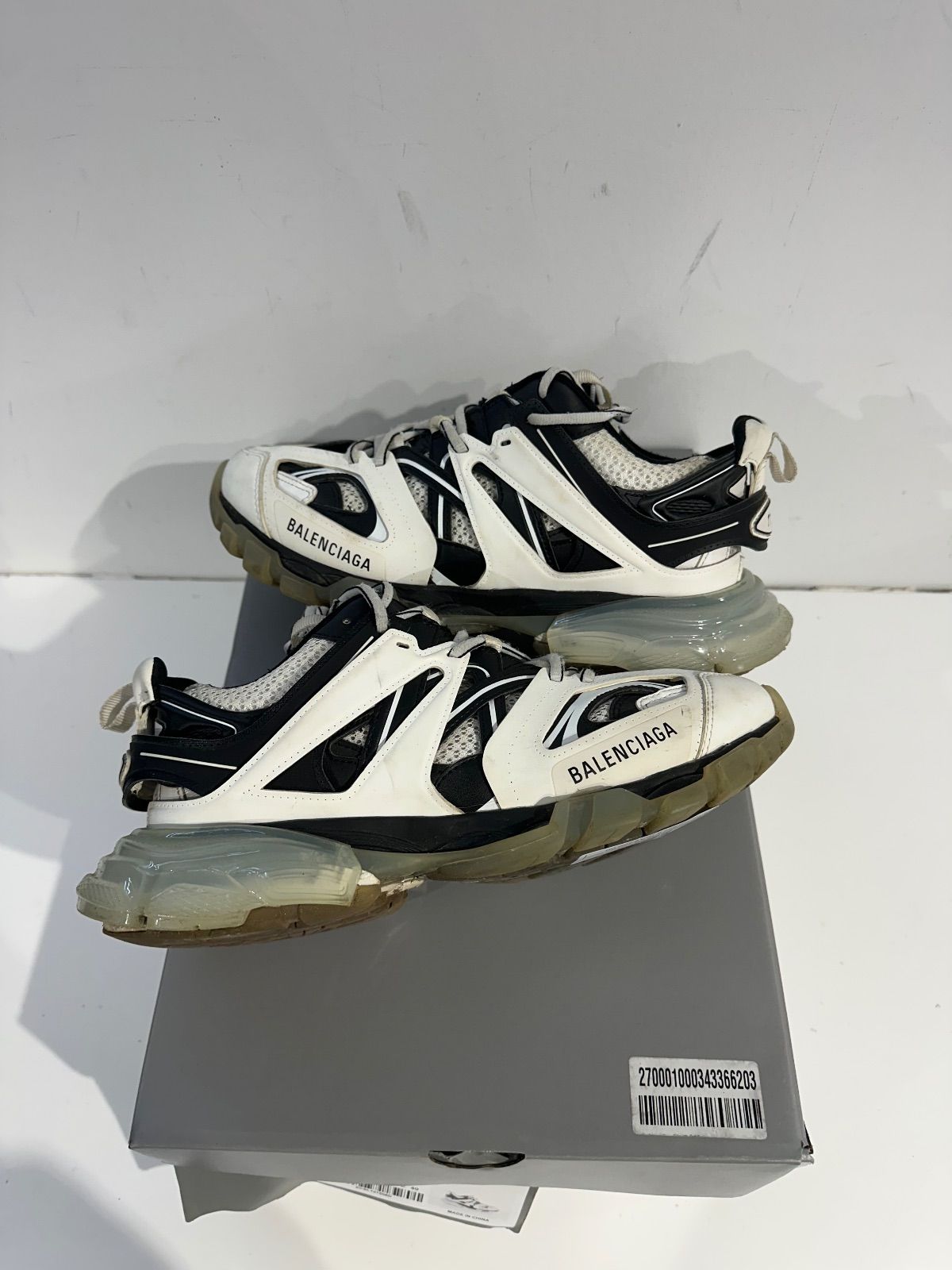 Balenciaga Track Sneaker Clear Sole White Black, pre-owned, US Men's 8 – photo 4 of 6