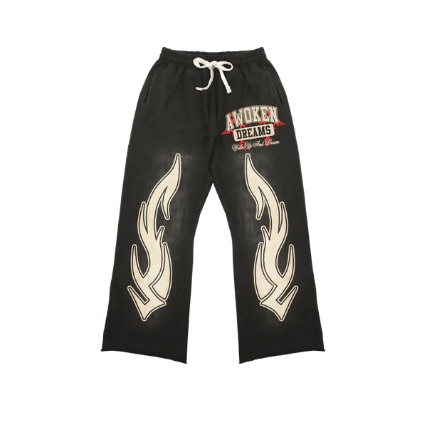 Awoken Dreams V1 Flared Sweatpants Black
