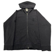 Chrome Hearts Y NOT Embroidered Thermal Zip-Up Hoodie Washed Black - Pre-Owned Size XL