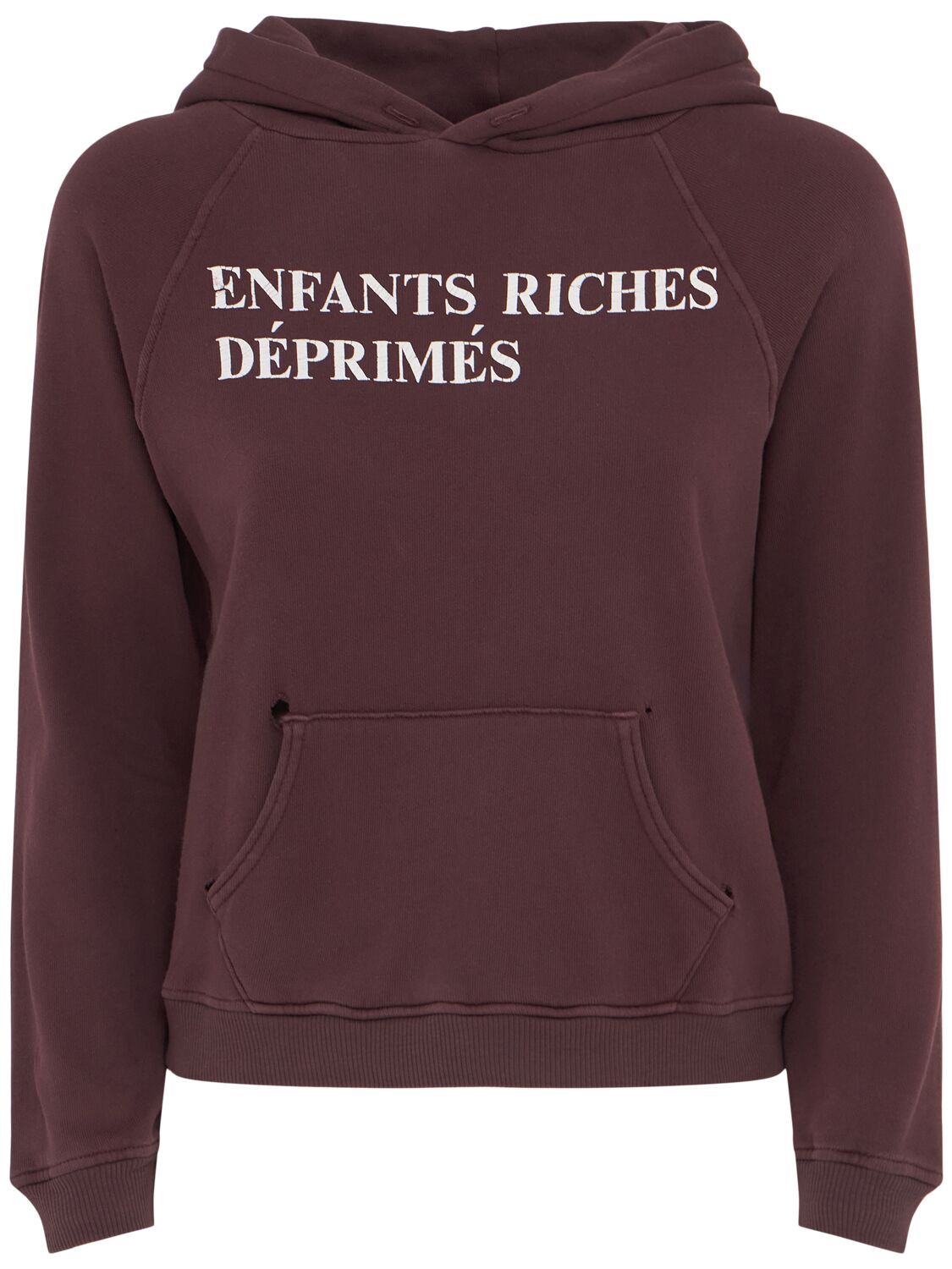 Enfants Riches Déprimés Women's Classic Logo Shrunken Hoodie Burgundy