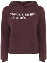 Enfants Riches Déprimés Women's Classic Logo Shrunken Hoodie Burgundy
