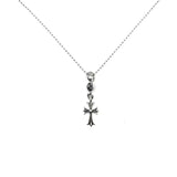 Chrome Hearts One Ball Tiny Cross Pendant w/ Chain