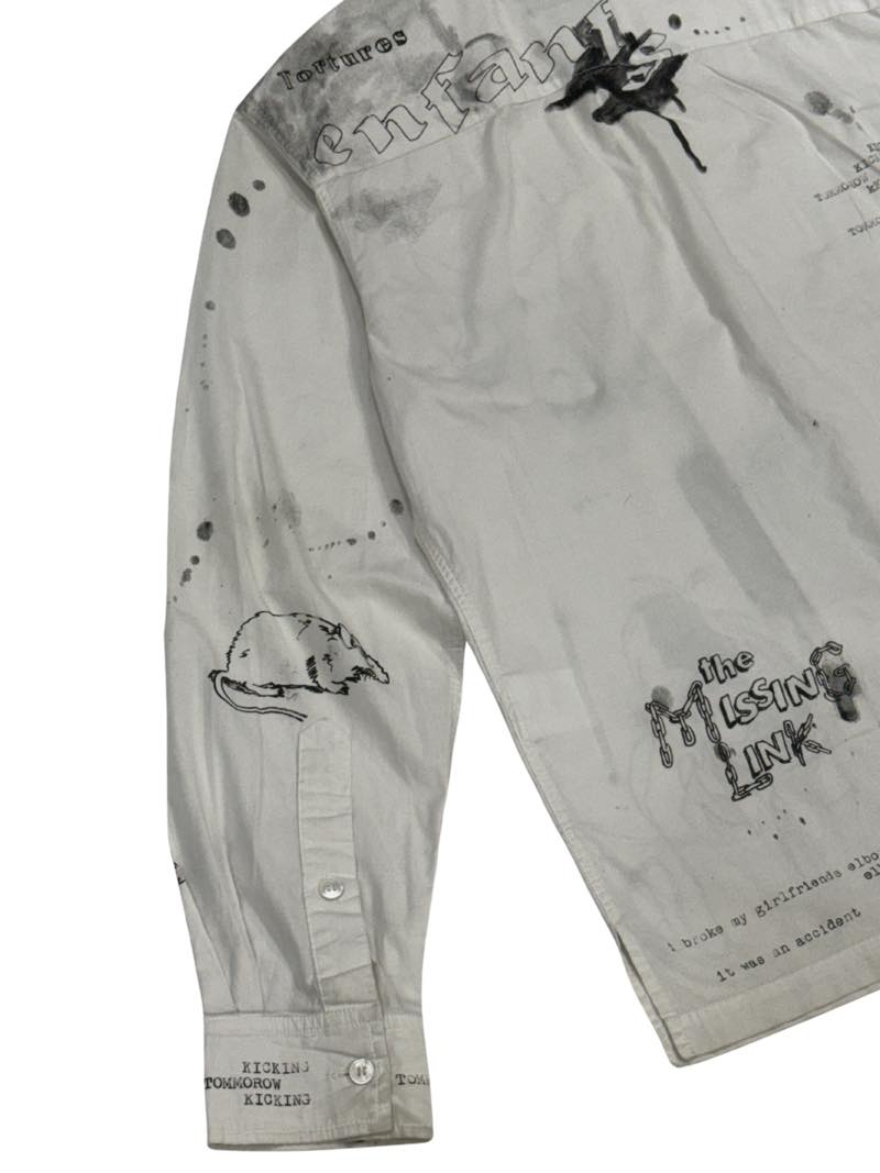Enfants Riches Deprimes Sketched L/S Shirt White - Pre-Owned Size L