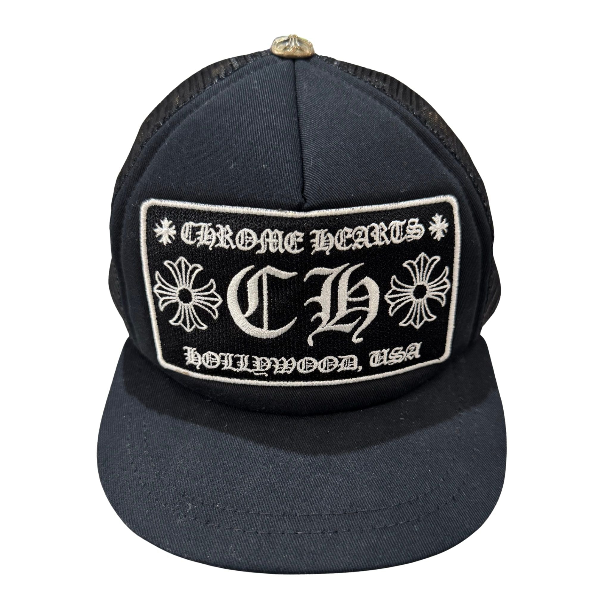 Chrome Hearts Hollywood Trucker Hat Black (Small Brim)