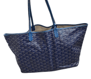 Goyard Saint Louis Tote MM Navy Blue (Preowned Vintage) - Pre-Owned