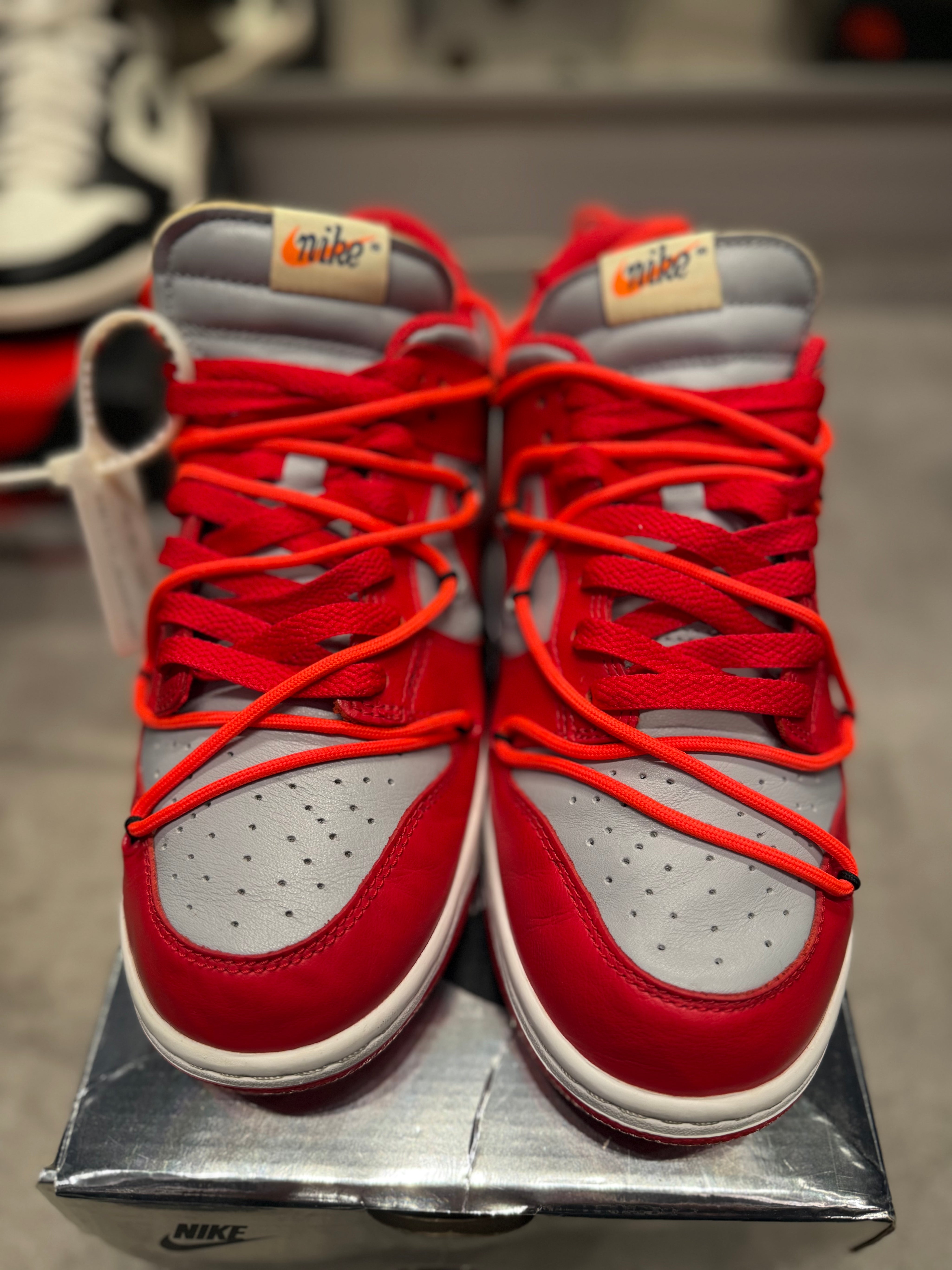 Nike Dunk Low Off-White University Red (Preowned Size 8)