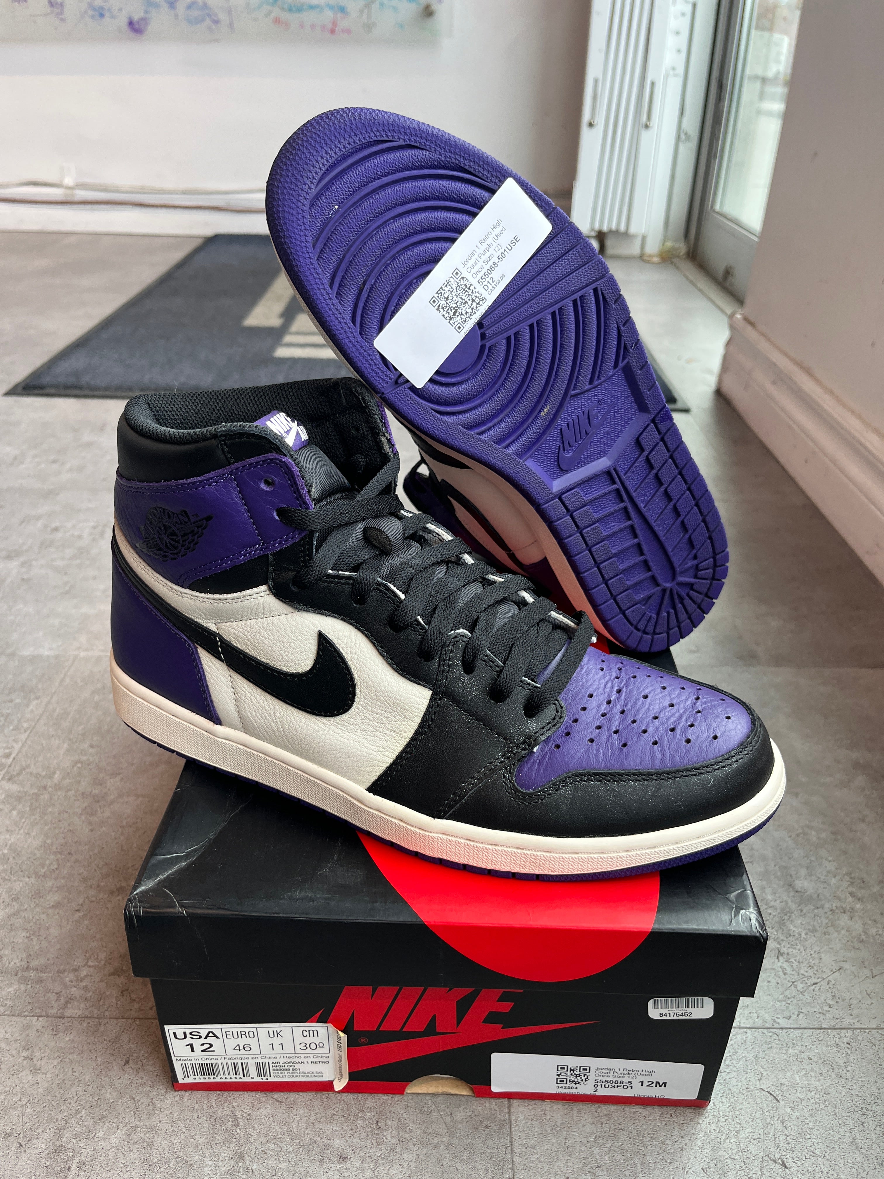 Jordan 1 Retro High Court Purple (Used Once Size 12)