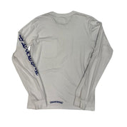 Chrome Hearts Neck Logo L/S T-Shirt White Blue - Pre-Owned Size M