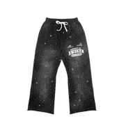 Awoken Dreams V5 Rhinestone Flared Sweatpants Black