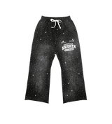 Awoken Dreams V5 Rhinestone Flared Sweatpants Black