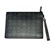 MCM Aren Wristlet Zip Pouch Black (Preowned) - Pre-Owned