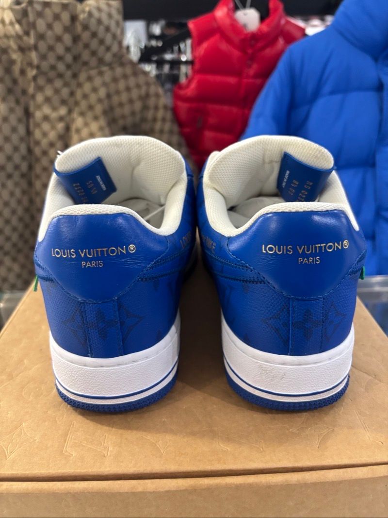 Louis Vuitton Nike Air Force 1 Low By Virgil Abloh White Royal - Pre-Owned Size 8.5