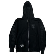 Chrome Hearts Silver Dagger Thermal Zip-Up Hoodie Black - Pre-Owned