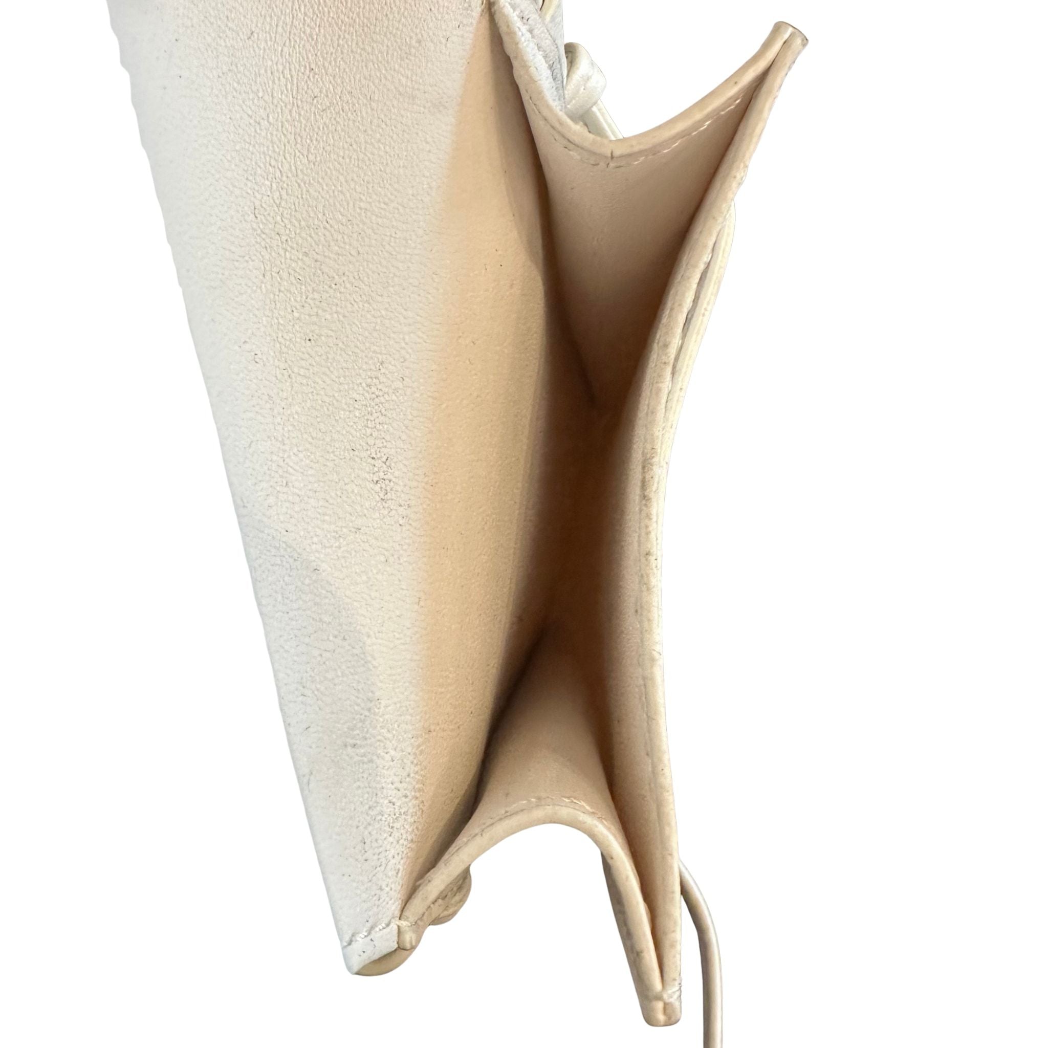 Celine Leather Crossbody Phone Holder White (Preowned) - Pre-Owned