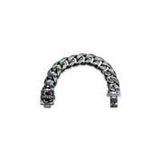 Chrome Hearts XL Diamond Fleur Cuban Link Bracelet (8 Inches) - Lightly Used
