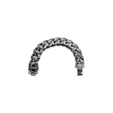 Chrome Hearts XL Diamond Fleur Cuban Link Bracelet (8 Inches) - Lightly Used