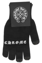 Chrome Hearts Black Monogram Logo Work Gloves