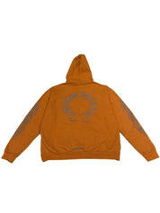 Chrome Hearts Orange & Silver Miami Exclusive Horseshoe Hoodie Lightly - Lightly Used Size L