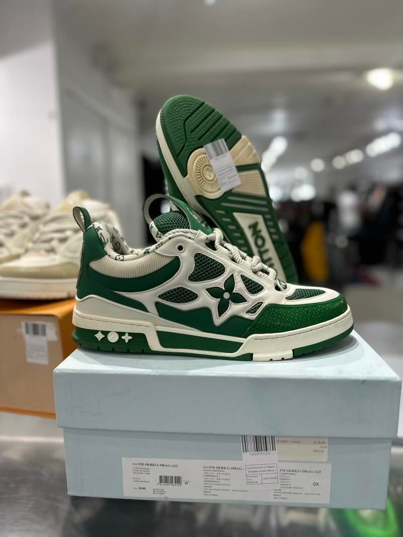 Louis Vuitton LV Skate Sneaker Green White - Pre-Owned Size LV9.5/11M
