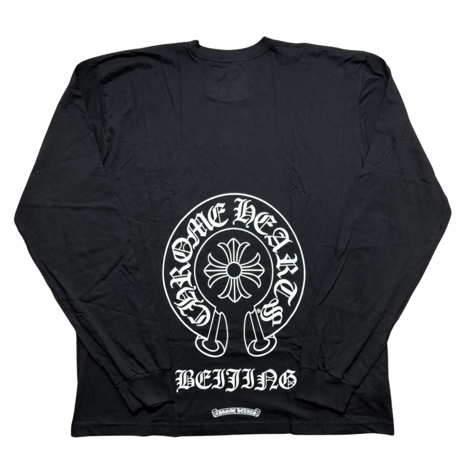 Chrome Hearts Floral Horsehoe Logo Beijing Exclusive L/S T-Shirt Black