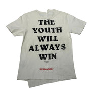 Off-White SS15 The Youth Will Always Win Spliced T-Shirt White - Pre-Owned Size XS