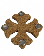 Chrome Hearts Silver & Wood Coaster