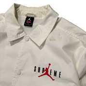 Supreme Jordan Coaches Jacket White - Pre-Owned Size L