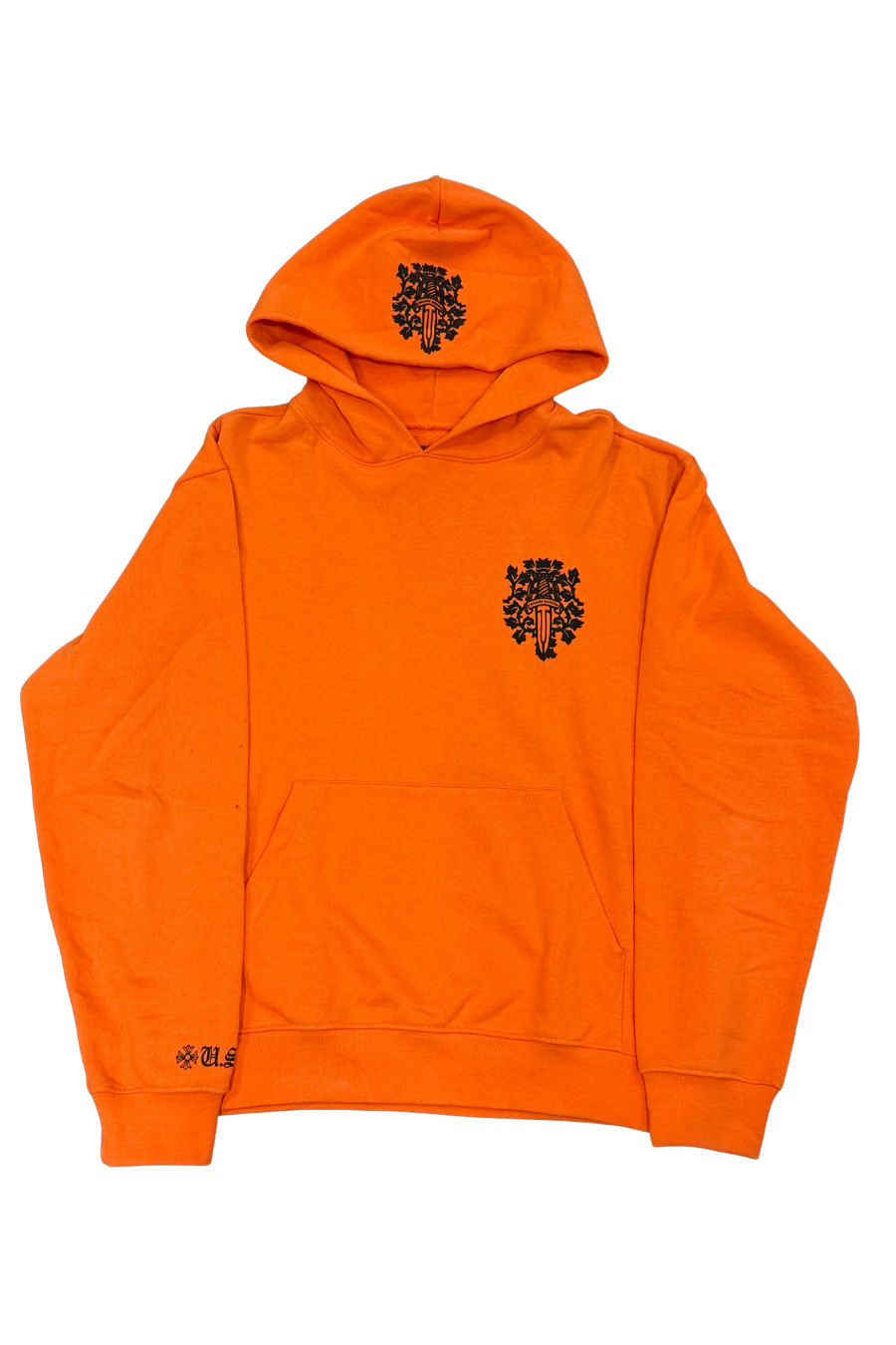 Chrome Hearts Vine Dagger Hoodie Orange/Black - Lightly Pre-Owned Size M